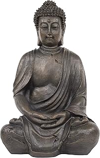 Statue of Alpine Corporation Meditation Buddha - Outdoor decoration for garden, patio, terrace, porch - Court artistic decoration.. Experience the convenience of online shopping with DIAYTAR NIGERIA's reliable 5-8 day delivery service.