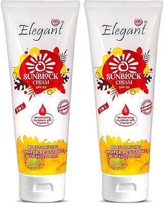 Lot of 2 | Elegant UV sunscreen (sunscreen) with SPF 60 - 170g (170ml x 2) - Solid hydrating sunscreen for the face and body | Water resistant sunscreen, advanced formula providing 2 in 1 protection.. Your favorite online marketplace — DIAYTAR Nigeria delivers quick and cheap.