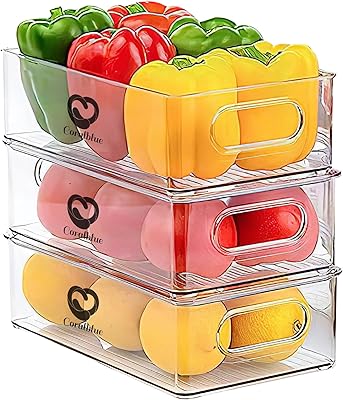 CoralBlue Storage Storage Tales Stacked Bacles Food Contriber Fruits and Vegetables.. DIAYTAR NIGERIA: Where affordability meets variety, with thousands of products delivered in less than 8 days.