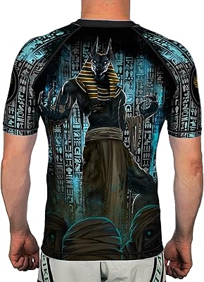Raven Fight Wear Short Shirt For Men The Gods of Egypt Anubis Rash Guard Mma Bjj Black.. Get more, save more — only on DIAYTAR Nigeria.