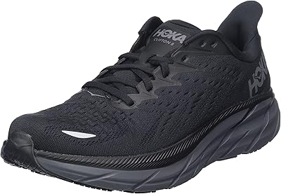Hoka Clifton 8 racing shoes, size 10, black/black.. DIAYTAR NIGERIA: Your trusted e-commerce partner with extensive product choices and affordable delivery.