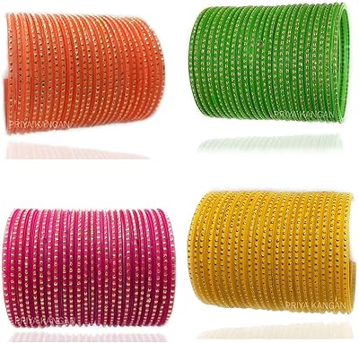Magnificent Priya Kangan glass bracelets with polka dot motif for all occasions.. Thousands of items at your fingertips — DIAYTAR Nigeria makes it happen.