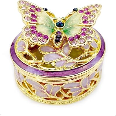 JWT Astyle Elegant Papillon Elegant Jewelry Boxes. Decorative enamel jewelry box, support for rings, necklaces, earrings, interior decoration organizer. Butterfly gifts for women and girls... Find everything you need at prices you'll love with DIAYTAR NIGERIA's comprehensive e-commerce platform.