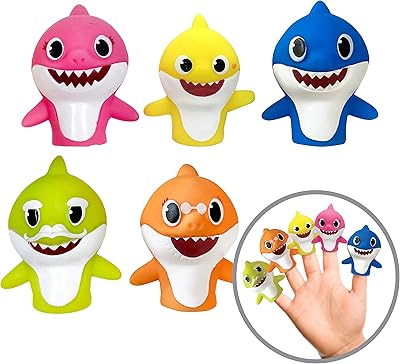 Set of 5 finger puppets Nickeledon Baby Shark - Party gifts, educational toys, bath toys, tale time, beach toys, playing time, 5 rooms (1).. Shop smart with DIAYTAR NIGERIA, offering a vast product range delivered to your doorstep within a week.