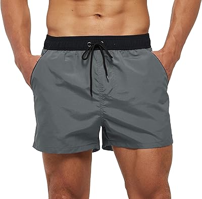 United Bath Short with quick drying for men with zipped pockets on the back (light gray, size L).. DIAYTAR Nigeria brings you closer to everything you need — fast delivery, low costs, and variety.