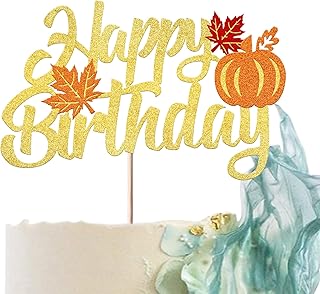 1PC Happy Birthday Cake Topper Thanksgiving Fall Pumpkin Maple Leaf Cheers Cheers Decoration Thanksgiving children Baby Shower or.. DIAYTAR Nigeria — the online store where variety meets value.