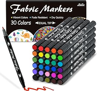 Double-ended lilex double end fabric marker pens, 30 permanent colors to write and draw on t-shirts, clothes, sports shoes and fabric pillowcases, safe and non-toxic for children and adults.. DIAYTAR NIGERIA delivers value, variety, and convenience with our nationwide 5-8 day shipping.