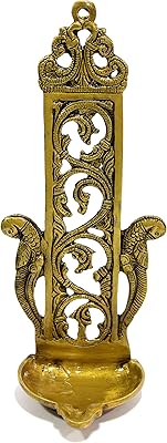 Esplanade - Brass peacock wall hanging with Indian ethnic design - 11 inch | Interior decoration | Brass Diya | Brass Dipam | Brass lamps | Kothu Velaku |.. DIAYTAR NIGERIA makes every shopping desire a reality with affordable prices and delivery in 5-8 days.
