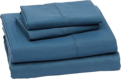 Amazonbasics bedroom in ultra -soft light microfiber and easy to maintain with deep 14 " - queen size pockets, dark dark blue.. From Lagos to Kano, DIAYTAR Nigeria delivers across Nigeria in days.