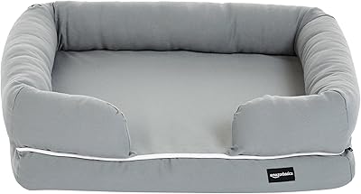 Amazonbasics dog bed with memory foam padding, size S (25x20 inches), gray.. DIAYTAR NIGERIA: Your affordable gateway to thousands of products delivered promptly nationwide.