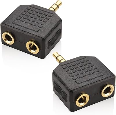3.5 mm Y helmet distributor (pack of 2) | 1 male audio intake to 2 female audio plugs | Allows 2 people to listen to an audio source | Perfect for all multimedia players and other audio devices with a 3.5mm port mobile.. Shop the future with DIAYTAR NIGERIA - thousands of products, unbeatable prices, delivery within a week.