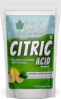 Bliss of Earth 100 % pure citric acid powder, food quality food crystals for food, bath, cleaning and conservation, 113 g.. Your digital shopping companion, DIAYTAR NIGERIA offers exceptional value with delivery in less than 8 days.