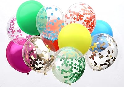 Confetti Rainbow British Talking Tables Balloons, 12 pieces, 12 inch in diameter.. DIAYTAR NIGERIA delivers value, variety, and convenience with our nationwide 5-8 day shipping.