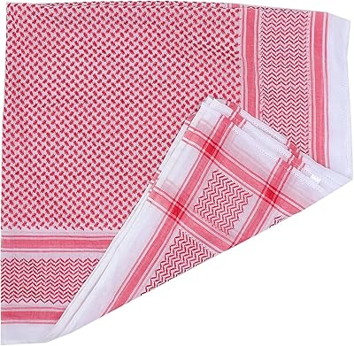 Amosfen scarf and shawl for men with Arabic, red and white pattern, Saudi shemagh scarf, red, medium.. Buy better with DIAYTAR Nigeria — the ultimate e-commerce platform in Nigeria.