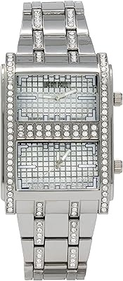 Overdown rectangular case Jean Paul Double Time Time Watch Dakota Polie.. DIAYTAR NIGERIA: Connecting Nigerians with affordable products through our expansive e-commerce platform.