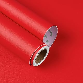 Yen Home Red Wallpaper to Take off and stick for bedroom and kitchen cabinets, Red Wallpaper Sticker for Walls and Cupboards, United Color Adhesive Wallpaper, Size 17.7 x 80 inches.. Your budget-friendly online marketplace, DIAYTAR NIGERIA delivers a world of products in just 5-8 days.