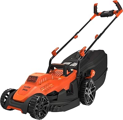 Black & Decker lawn 1400 W 34 cm with bicycle handle for lawn and garden, orange/black - bemw461bh -gb, 2 year warranty.. Shop with confidence at DIAYTAR NIGERIA, enjoying competitive prices and delivery within 8 days.