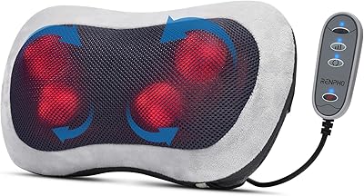RENVO Back Drawer with warmth, Shiatsu massage pillow with remote control, deep tissue masseur for the neck and shoulders, muscle massage, for the house and the desktop.. Skip the traffic, shop online — DIAYTAR Nigeria brings it to you.