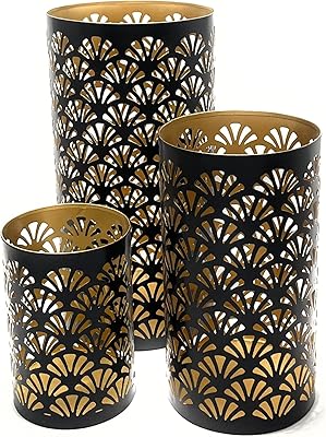Souk Designs Vintage Metal Arrival Lot of 3 Decorative Decorative candles in the shape of a candles for candles.. DIAYTAR NIGERIA: Your gateway to affordable online retail with reliable delivery within the week.