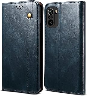 Xiaomi Poco F3 shell, Luxury ABHole PU leather with maps for maps and magnetic closing, flap wallet case with support for Xiaomi Poco F3, Bleu.. DIAYTAR NIGERIA: Where affordability and variety come together with nationwide 5-8 day delivery.