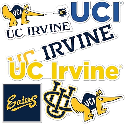 Irvine vinyl sticker of the University of California for laptop bottle.. Shop from anywhere in Nigeria and receive your DIAYTAR purchases at affordable prices within a week.