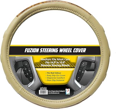 Beige leather steering wheel cover.. DIAYTAR NIGERIA delivers what you want at prices you'll love, all within 5-8 days nationwide.