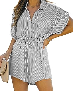 Summer combinations for striped female with short sleeves buttoned shirts... DIAYTAR NIGERIA brings the market to your fingertips with affordable prices and swift delivery services.