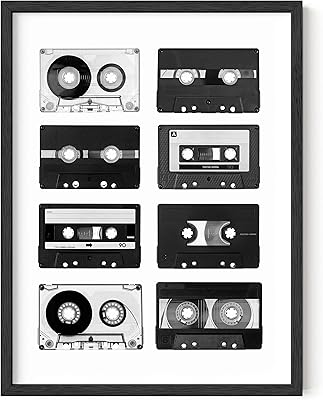Music poster on cassette - By house & Hughes | Classic vintage music posters, 90s musical decoration, wall posters, 12 "x 16" frame decoration decoration.. From Lagos to Kano, DIAYTAR Nigeria delivers across Nigeria in days.