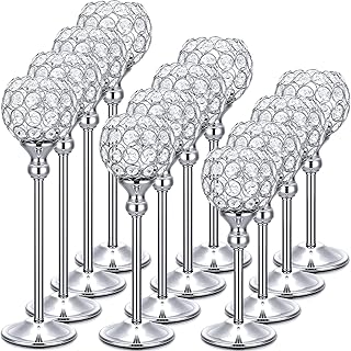 12 Crystal candle holders 14 "12" 10 "Large luxury golden candle for decoration.. DIAYTAR NIGERIA: Your partner in affordable online shopping with reliable 5-8 day shipping nationwide.