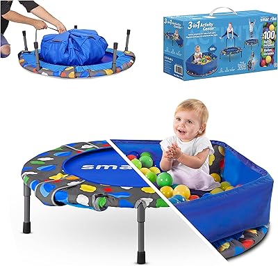 Interior trampoline for toddlers with handle, ball pool with 100 balls included, foldable trampoline for baby, trampoline for children from 1 to 5 years old.. Shop smarter with Nigeria's premier e-commerce platform, featuring affordable products delivered nationwide.