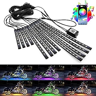 LED RVB LED LIGHTS NC WAITHT WITH CONTROL by application 16 million colors, synchronization with music for Harley Davidson Kawasaki Suzuki Honda - 12 pieces.. Elevate your shopping experience with DIAYTAR NIGERIA's vast catalog and budget-friendly options.