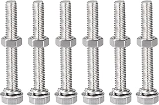 Sourcing map bolts and nuts with hexagonal head m8 x 60 mm, flat rings and locking games, hexagonal bolts fully threaded in 304 stainless steel, 6 games.. Experience the joy of discovery with DIAYTAR NIGERIA's vast catalog and nationwide affordable delivery.
