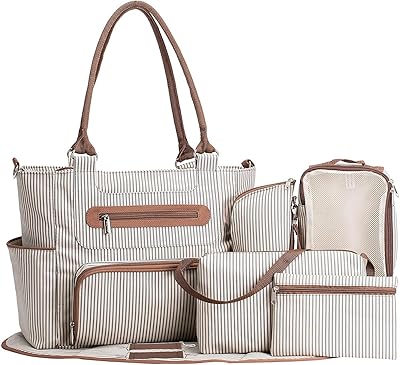 Set of 7 layer bags with sun, moon and stars, wipes pocket, dirty layer bag, changing mat, multicolored, set of 7 pieces.. DIAYTAR NIGERIA: Making online shopping accessible with affordable prices and nationwide delivery service.