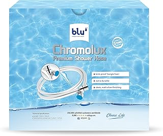 Blue chromolux shower hose with 150 cm ion filter (59 ").. Shop with confidence at Nigeria's leading affordable e-commerce platform with reliable delivery services.