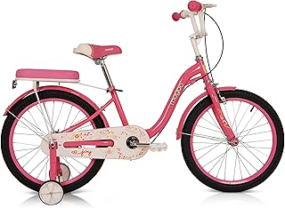 Road bike for children Mojo Joy with baskets for girls from 7 to 10 years old, adjustable seat, handbrake, mudguards, reflectors, rear seat, children's gift, 20 inch bicycle with training wheels.. Shop from anywhere in Nigeria and receive your DIAYTAR purchases at affordable prices within a week.