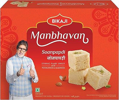 Bikaji Original Soan Papdi - Manbhavan | Vegetarian | India product | 500g.. DIAYTAR NIGERIA connects Nigerians with quality products at affordable prices, delivered in 5-8 days nationwide.