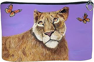 Leoness cosmetic kit, zipper on top - taken from original paintings (the lioness - curiosities).. Discover a new way to shop with DIAYTAR NIGERIA's comprehensive marketplace and quick delivery options.