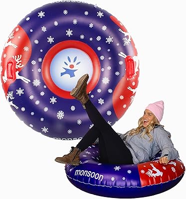 Monsun Deluxe snow toboggan for children and adults (glider) sustainable sledge to use with handles.. Affordable choices, delivered fast — that's the DIAYTAR Nigeria promise.