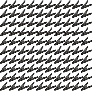 Best online service 100 pieces. 2 -inch large metal spring clips - all black.. DIAYTAR NIGERIA: Where every purchase is affordable and delivery is always within a week.