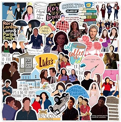 50 Gilmore Girls stickers for laptop, book, car, motorcycle, skateboarding, cycling, luggage, skateboarding, luggage, water cup and more dxqx by Arbaa.. DIAYTAR NIGERIA delivers happiness in 5-8 days with our affordable and diverse product range.