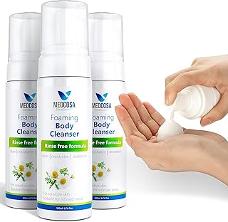 Foaming bodily washing without meduska water for a complete cleaning of the body for adults and the elderly | Without rinsing | Body cleaner without water for people | Wipe cleaner (3 bottles).. Shop from anywhere in Nigeria and receive your DIAYTAR purchases at affordable prices within a week.