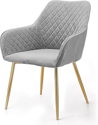 Angela modern luxury dining chair, padded Nordic style velvet fabric for dining room and living room (light gray).. Enjoy the simplicity of shopping with DIAYTAR NIGERIA, offering vast choices delivered in just 5-8 days.