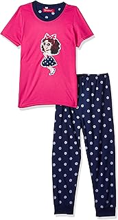 Set of cotton night clothes for girls printed cartoon with polka dot motif.. Discover endless shopping possibilities at DIAYTAR NIGERIA, with budget-friendly prices and reliable delivery.