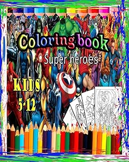 Superhero coloring book: Captain Marvel coloring book for children aged 5 to 12, activity and development book.. DIAYTAR NIGERIA: Your trusted e-commerce partner with extensive product choices and affordable delivery.