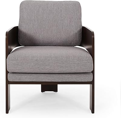 Contemporary wooden chair curved wood Christopher Knight Home Sheila, gray + dark brown.. Shop the future with DIAYTAR NIGERIA - thousands of products, unbeatable prices, delivery within a week.