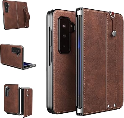 Foluu case for microsoft surface duo 2, leather case duo surface 2 with strap, [slim and light] rear shell in rigid leather protection support for phone for microsoft surface duo 2 (brown).. Your comprehensive marketplace awaits at DIAYTAR NIGERIA with affordable prices and reliable delivery times.