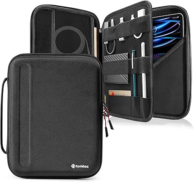 Tomtok protection case for iPad pro 11 inch (3rd generation) M1 5G 2021-2018/10.9 inches iPad Air 4/10.2 inches iPad 8th/7th generation with keyboard, transport storage bag with pocket for accessories.. DIAYTAR NIGERIA brings the market to your screen with thousands of affordable products delivered to your door.