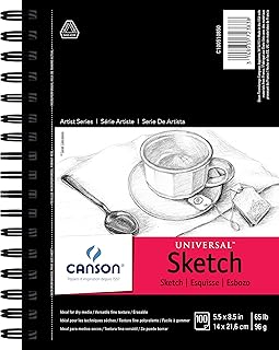 Universal sketch book Canson 100510850 Pro Art Artist Series, 5.5 "x 8.5", wired side.. DIAYTAR NIGERIA: Bridging the gap between consumers and quality products with affordable nationwide shipping.
