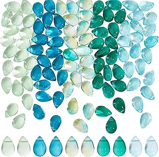 100 pieces of Czech glass pearls in tear -shaped 5 transparent crystal colors with.. DIAYTAR NIGERIA: Bringing quality products to your doorstep at prices that won't break the bank.