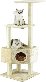 GO Pet Club cat tree, size 51 inch F32, brown/black, 3 levels.. Love deals? DIAYTAR Nigeria has you covered with low prices and fast delivery.